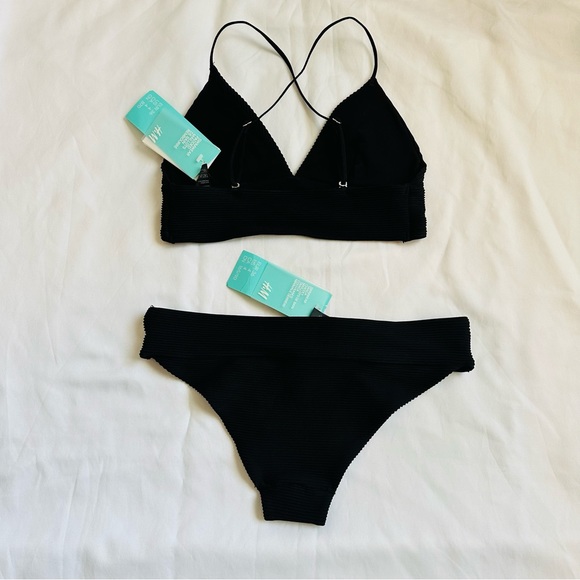 ★ NWT H&M Ribbed Bikini Set - Black ★ - Picture 14 of 17
